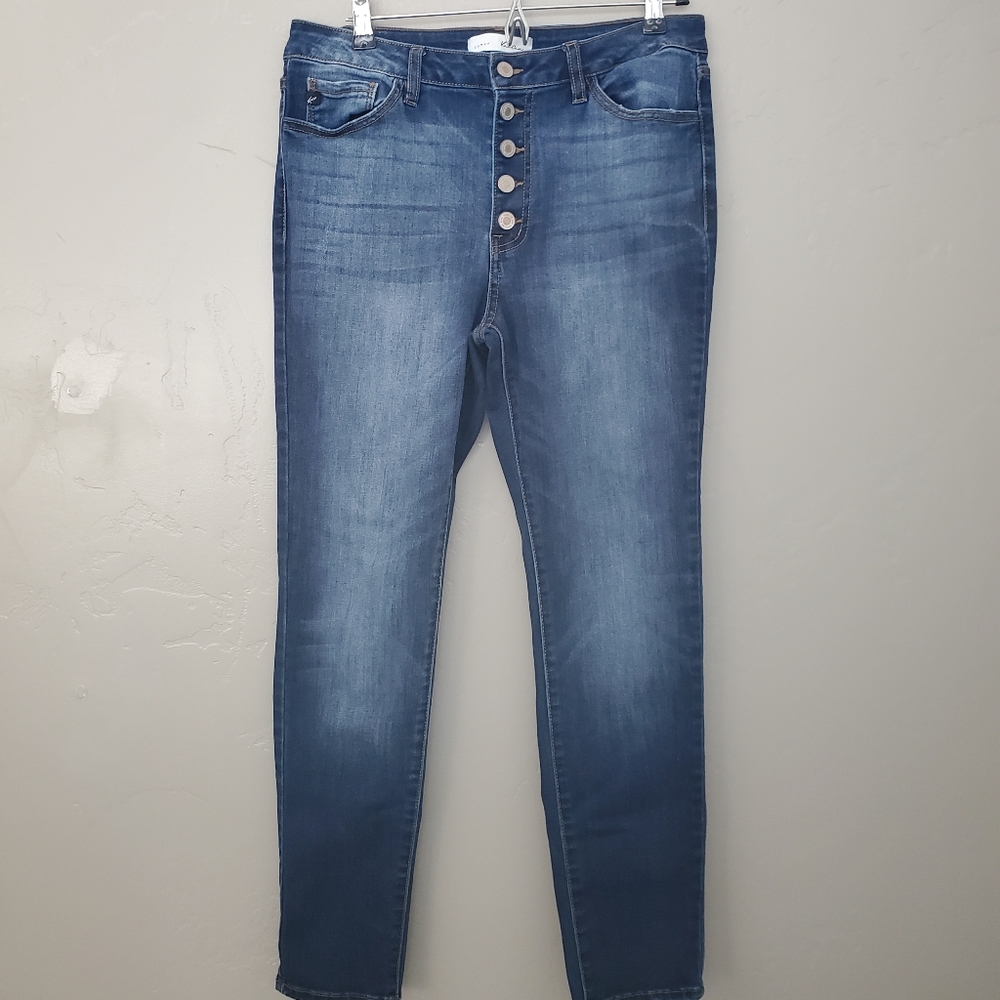 KanCan 5 Button High Rise Curvy Jeans 13/30